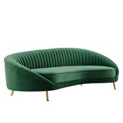 Channel tufted performance velvet sofa in emerald by Modway additional picture 8