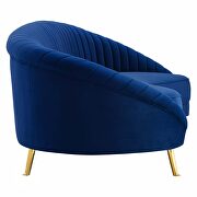 Channel tufted performance velvet sofa in navy by Modway additional picture 7