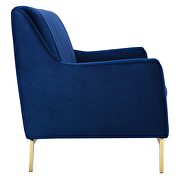 Channel tufted performance velvet sofa in navy by Modway additional picture 7
