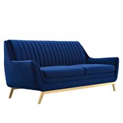 Channel tufted performance velvet sofa in navy by Modway additional picture 8