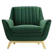 Emerald finish channel tufted performance velvet chair by Modway additional picture 5