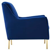 Navy finish channel tufted performance velvet chair by Modway additional picture 3