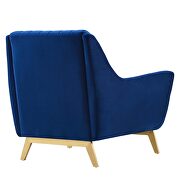 Navy finish channel tufted performance velvet chair by Modway additional picture 4