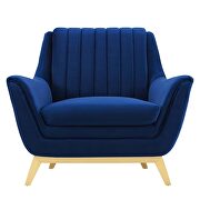 Navy finish channel tufted performance velvet chair by Modway additional picture 5