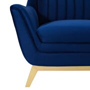 Navy finish channel tufted performance velvet chair by Modway additional picture 6