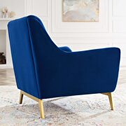 Navy finish channel tufted performance velvet chair by Modway additional picture 8