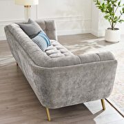 Crushed performance velvet sofa in light gray by Modway additional picture 7