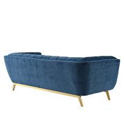 Crushed performance velvet sofa in navy additional photo 4 of 7
