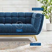 Crushed performance velvet sofa in navy by Modway additional picture 8