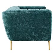 Crushed performance velvet sofa in teal additional photo 3 of 7