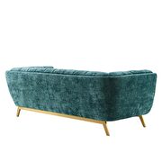 Crushed performance velvet sofa in teal additional photo 4 of 7