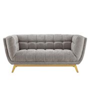 Light gray finish crushed performance velvet loveseat by Modway additional picture 5