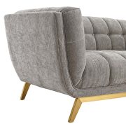 Light gray finish crushed performance velvet loveseat by Modway additional picture 6