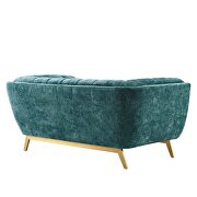 Teal finish crushed performance velvet loveseat by Modway additional picture 4