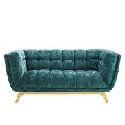 Teal finish crushed performance velvet loveseat by Modway additional picture 5