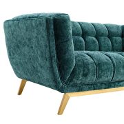 Teal finish crushed performance velvet loveseat by Modway additional picture 6