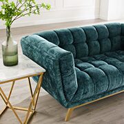 Teal finish crushed performance velvet loveseat by Modway additional picture 7