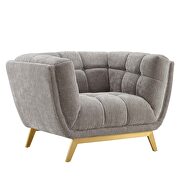 Light gray finish crushed performance velvet chair by Modway additional picture 2