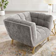 Light gray finish crushed performance velvet chair by Modway additional picture 7
