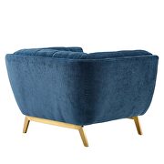 Navy finish crushed performance velvet chair by Modway additional picture 4