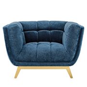Navy finish crushed performance velvet chair by Modway additional picture 5