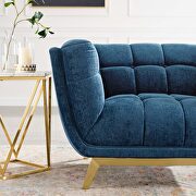 Navy finish crushed performance velvet chair by Modway additional picture 7
