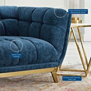 Navy finish crushed performance velvet chair by Modway additional picture 8