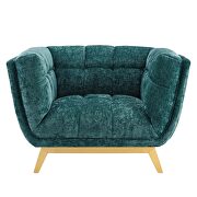 Teal finish crushed performance velvet chair by Modway additional picture 5
