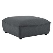 Charcoal finish soft polyester upholstery ottoman by Modway additional picture 2