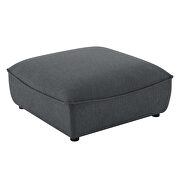 Charcoal finish soft polyester upholstery ottoman by Modway additional picture 3