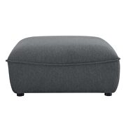 Charcoal finish soft polyester upholstery ottoman by Modway additional picture 4