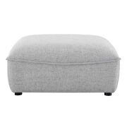 Light gray finish soft polyester upholstery ottoman by Modway additional picture 4