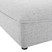 Light gray finish soft polyester upholstery ottoman by Modway additional picture 5