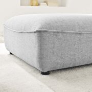 Light gray finish soft polyester upholstery ottoman by Modway additional picture 6