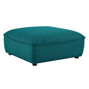 Teal finish soft polyester upholstery ottoman by Modway additional picture 2