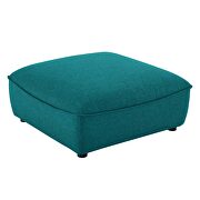 Teal finish soft polyester upholstery ottoman by Modway additional picture 3