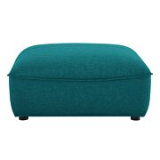 Teal finish soft polyester upholstery ottoman by Modway additional picture 4