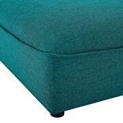 Teal finish soft polyester upholstery ottoman by Modway additional picture 5