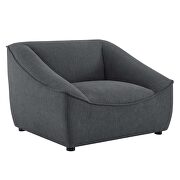 Charcoal finish soft polyester fabric upholstery chair by Modway additional picture 2