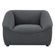 Charcoal finish soft polyester fabric upholstery chair by Modway additional picture 5