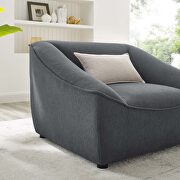 Charcoal finish soft polyester fabric upholstery chair by Modway additional picture 7