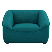 Teal finish soft polyester fabric upholstery chair by Modway additional picture 5