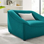 Teal finish soft polyester fabric upholstery chair by Modway additional picture 7