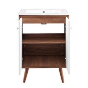 Bathroom vanity in walnut white by Modway additional picture 6