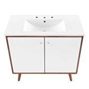 Bathroom vanity in walnut white by Modway additional picture 5