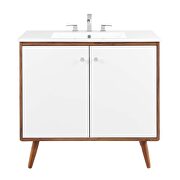 Bathroom vanity in walnut white by Modway additional picture 7