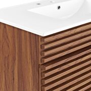 Bathroom vanity in walnut white by Modway additional picture 4