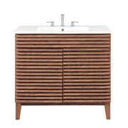 Bathroom vanity in walnut white by Modway additional picture 7