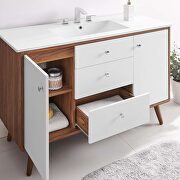 Single sink bathroom vanity in walnut white by Modway additional picture 12