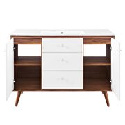Single sink bathroom vanity in walnut white by Modway additional picture 5